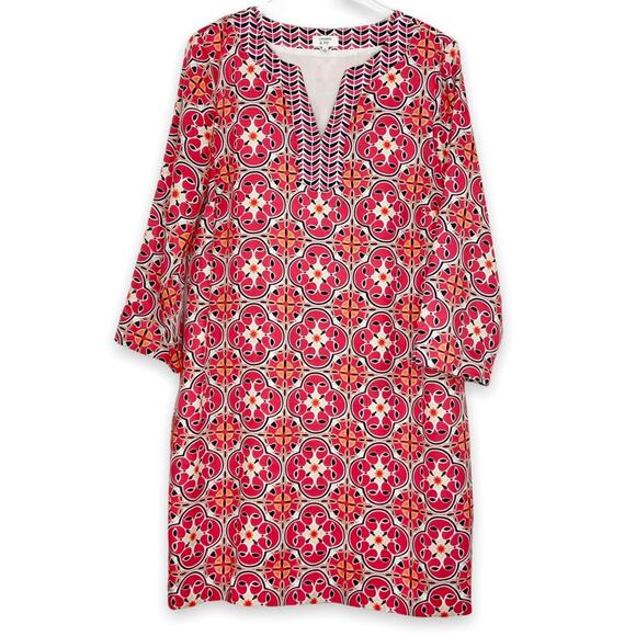 Crown & Ivy | Coral Print Shift Dress Sz 14 - Picture 1 of 5